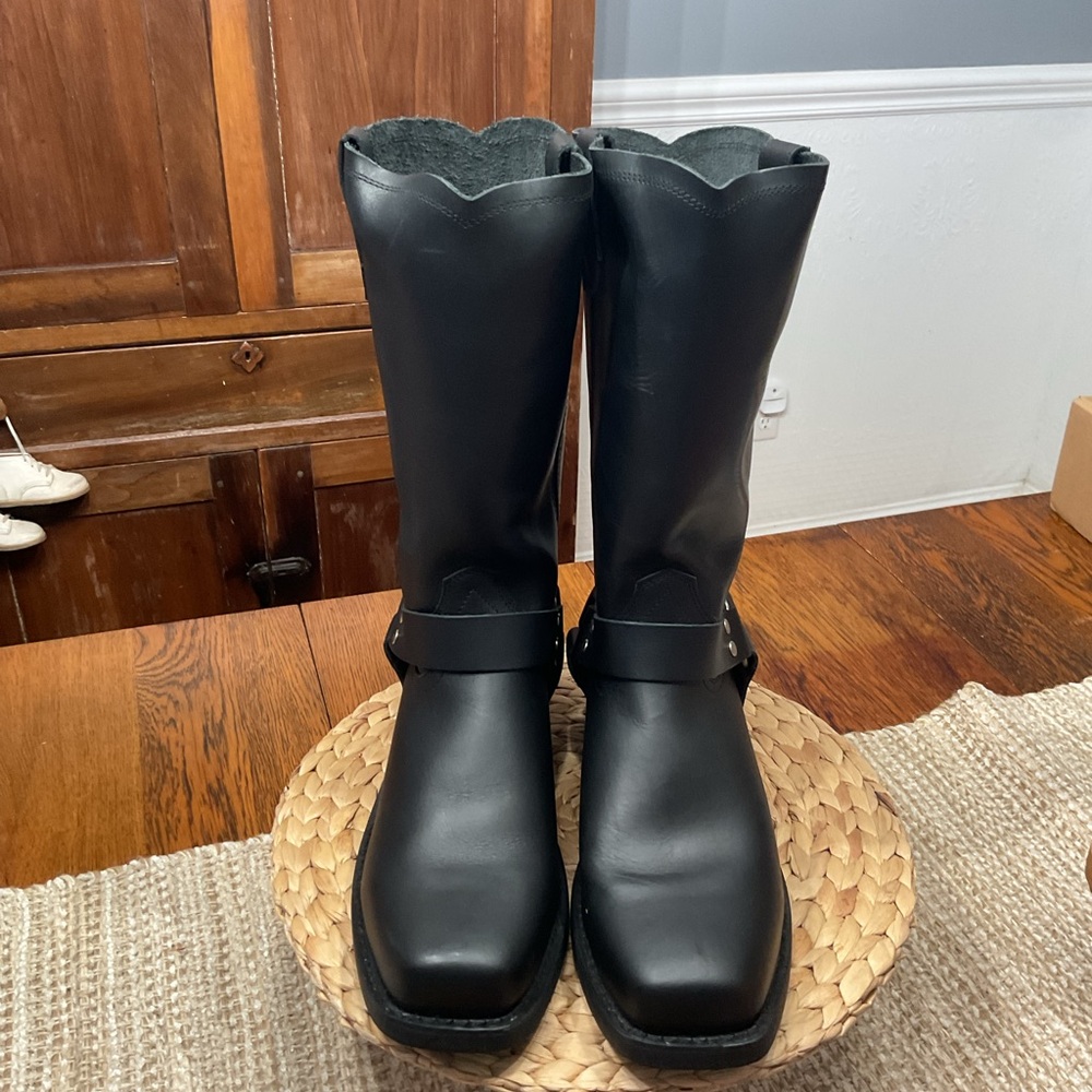 DAN POST BOOT MEN'S DINGO DEAN HARNESS BLACK BOOTS NWOT DI19057 Size 12D